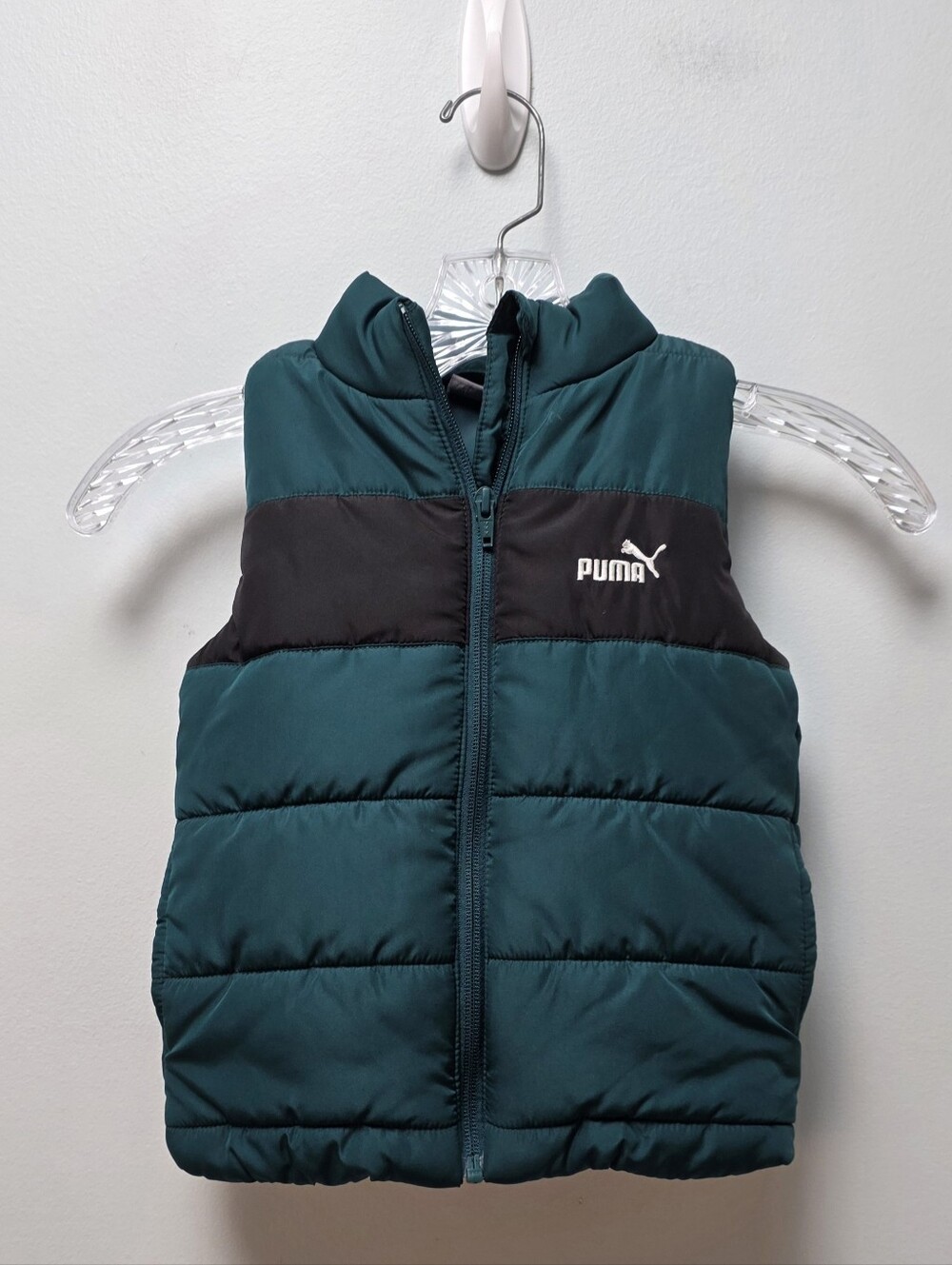 PUMA | Green & Black Puffer Vest, Sz. 4T